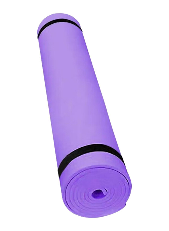 

Generic PVC Yoga Mat, 68 x 1 x 61Cm, Purple/Black