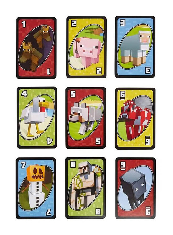 Uno Minecraft Card Game, Ages 7+