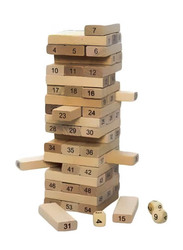 Jenga Wooden Blocks Big Size, 54 Pieces, Ages 6+