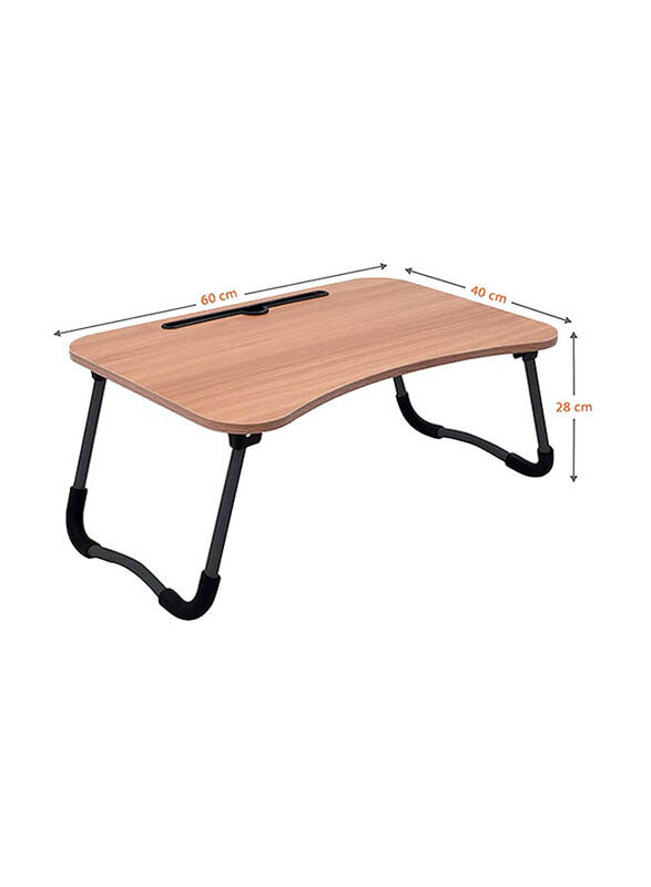 Multi-Purpose Laptop Table with Dock Stand, Beige/Black