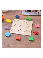 Ehome Wooden Geometric Shapes Montessori Puzzle, N390, Ages 3+