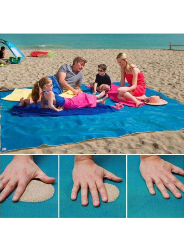 Sand Proof Beach Mat Double, Blue