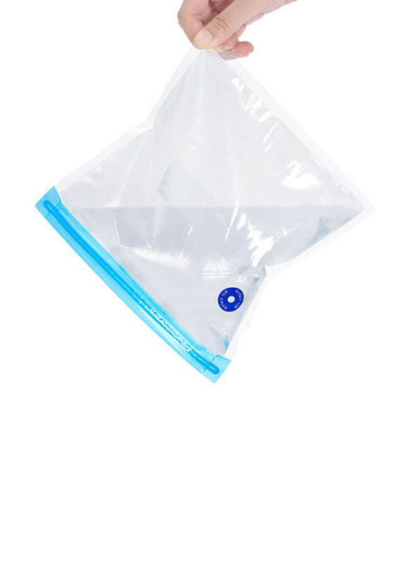 5-Piece Vacuum Food Storage Bag with Air Pump & Sealing Clip, Clear