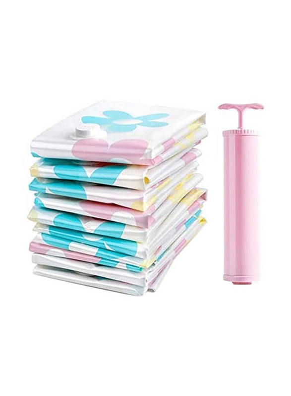 11-Piece Clothing Vacuum Storage Bags with Suction Pump, 33x29x7cm, MTVB7291, Multicolour