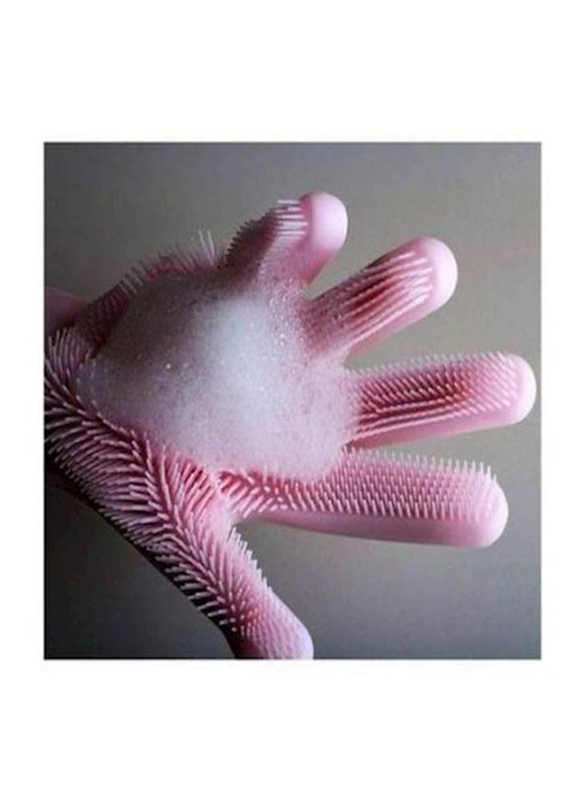 Washing Glove, 1 Pair, Pink