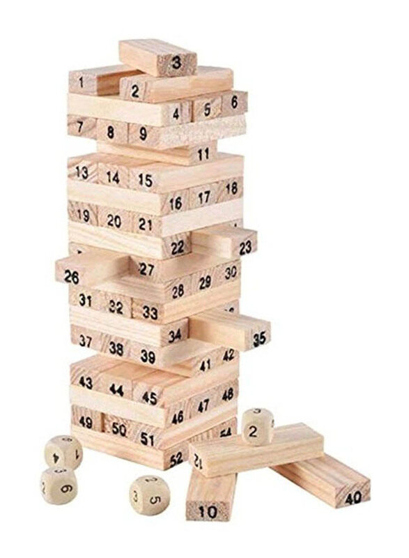 

Generic Wooden Tower Building Blocks Set, Ages 3+