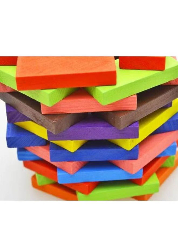 Colourful Assembling Building Blocks Dominoes Early Education Toys, 120 Pieces, Ages 3+