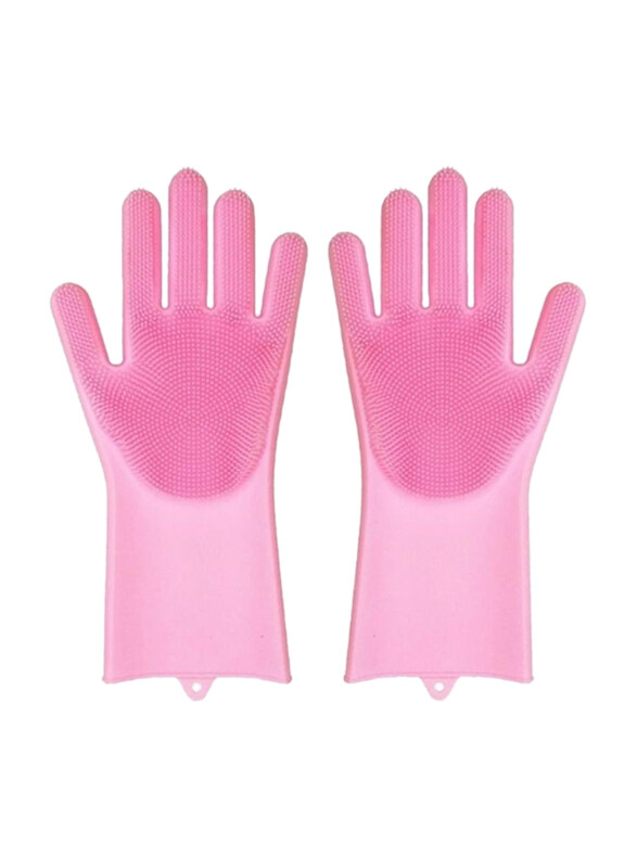 

Generic Magic Reusable Silicone Gloves, 1 Pair, Pink