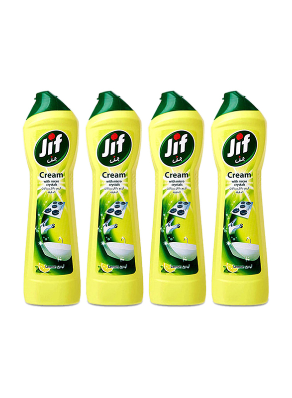 Jif Lemon Cream Cleaner, 4 Pieces x 500ml