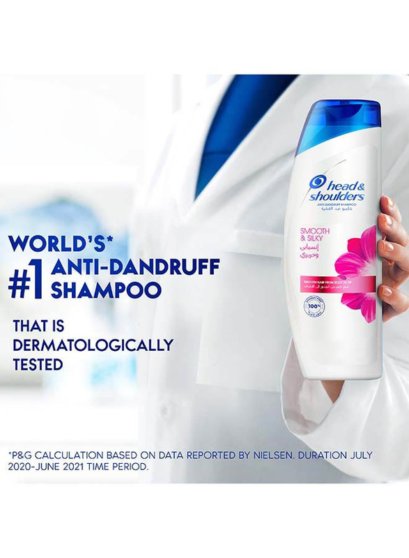 Head & Shoulders Smooth and Silky Anti-Dandruff Shampoo for All Hair Types, 200ml