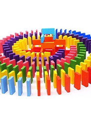 MorTime Wooden Dominoes Set with 10 Add-On Blocks & 1 Spacer, 360 Pieces, Ages 3+