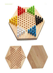 Wooden Hexagon Chinese Checkers Game Set, Ages 3+, 15276