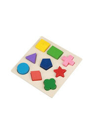 Yosoo Colorful Wooden Geometry Matching Puzzle, Ages 2+