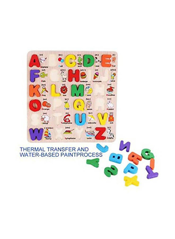 Unique Baby Kids Wooden Learning Capital Alphabet Early Educational Development Toy, Multicolour