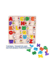 Unique Baby Kids Wooden Learning Capital Alphabet Early Educational Development Toy, Multicolour