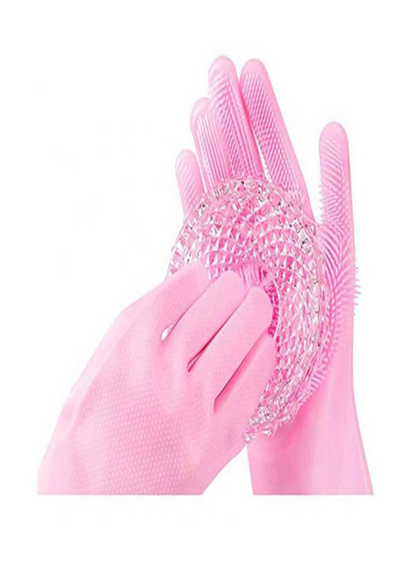 Silicone Scrubbing Gloves, 1 Pair