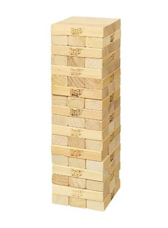 

Hasbro 54-Piece Jenga Classic Stacking Block, Ages 3+, Beige