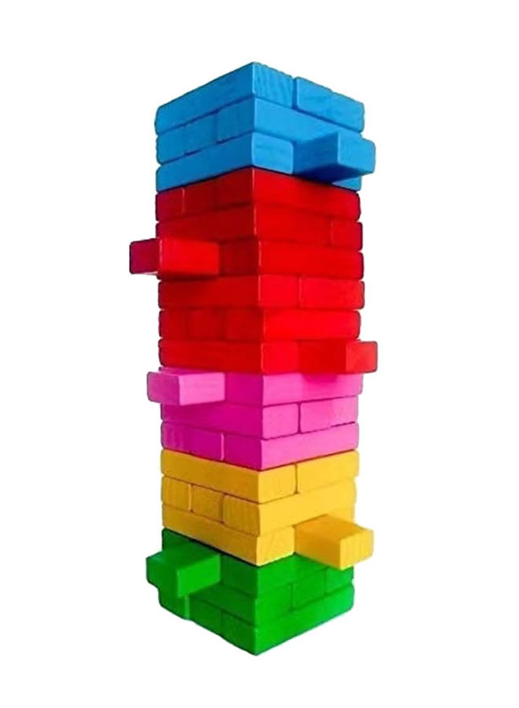 Wooden Blocks Tumbling Tower, 54 Pieces, Ages 3+