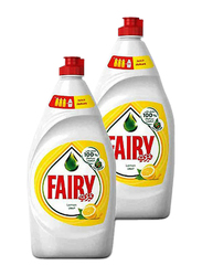 Fairy Lemon Dish Washing Liquid Soap, 2 Bottles x 750ml