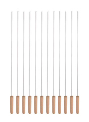 60cm BBQ Skewers Set, 12 Piece, Silver