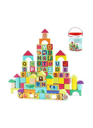 Bright Wooden Alphabet Building Block Set, 100 Pieces, Ages 3+