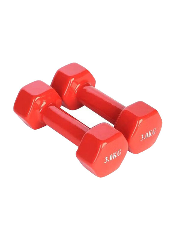 

Generic Dumbbell Set, 2 x 3 KG, Red