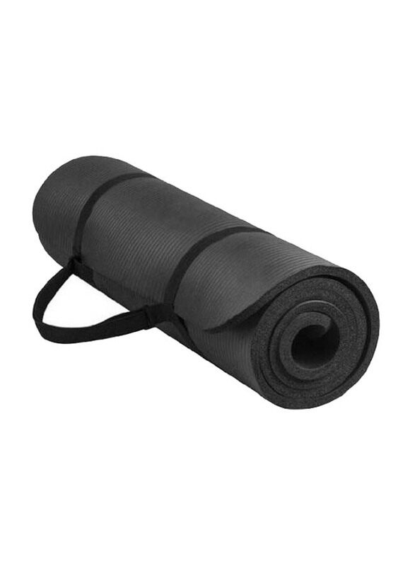 

Generic All Purpose Anti-Tear Exercise Yoga Mat with Carrying Strap, Black