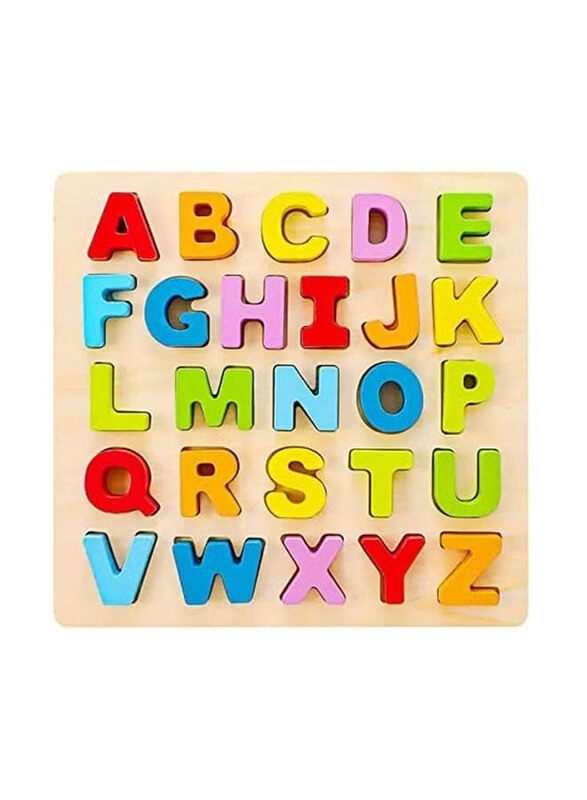 

Generic Preschool Learning Alphabet with Wooden Block, Ages 3+, Multicolour