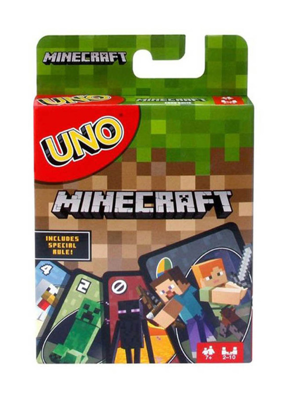 Uno Minecraft Card Game, Ages 7+, Multicolour