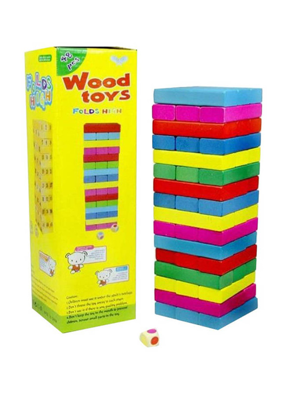 48-Piece Cascading Block Stacking Game, Ages 3+, 2724680000000