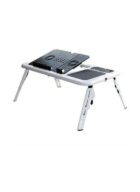 

Generic E-table Muiltipurpose Laptop Table with USB Fan, Black/White