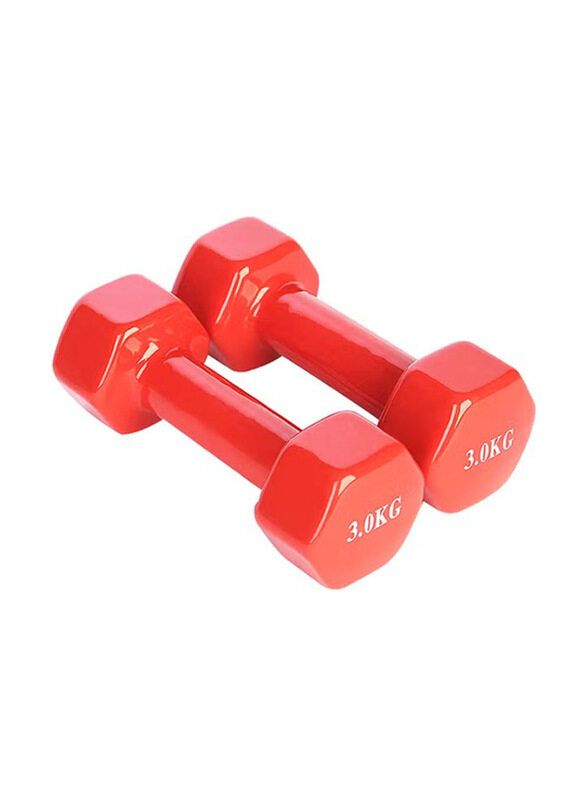 

Bodyline Dumbbells Set, 2 x 3 KG, Red