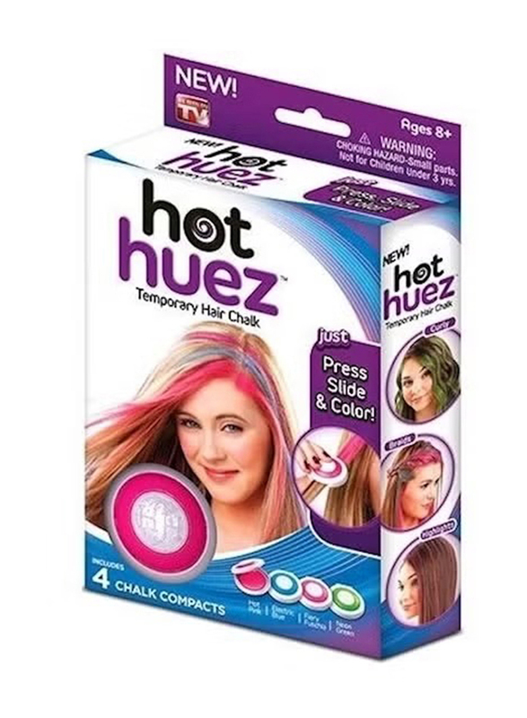 Hot Huez Temporary Hair Chalk, 120g, Multicolour