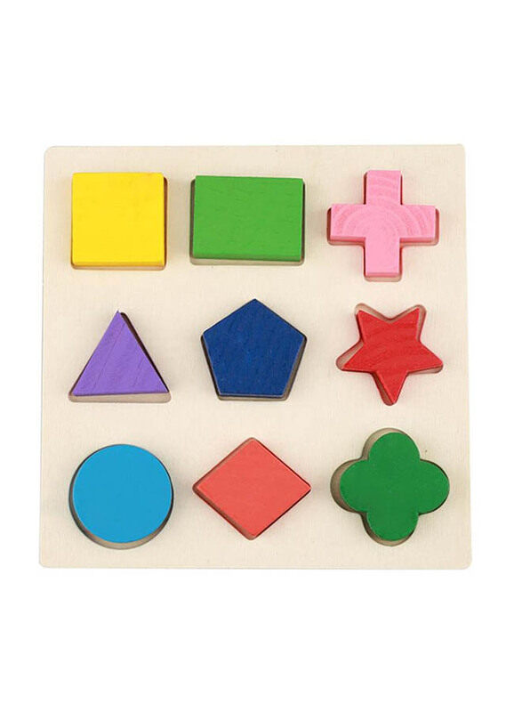 Yosoo Colorful Wooden Geometry Matching Puzzle, Ages 2+