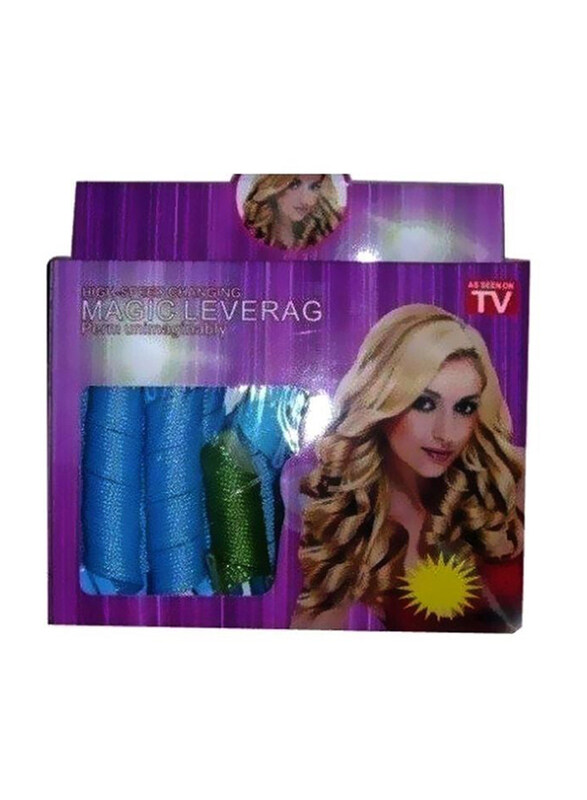 

Magic Leverag Nylon Hair Roller Set, Pink/Green/Blue, 18 Pieces