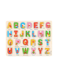 FunBlast Wooden English Alphabets Pegged Puzzle, Ages 3+