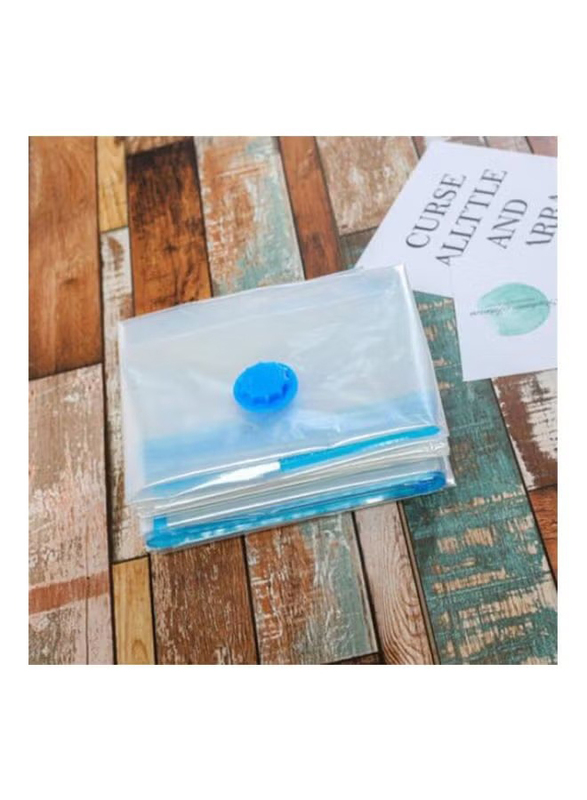 Compressed Organizer Bag, Clear/Blue