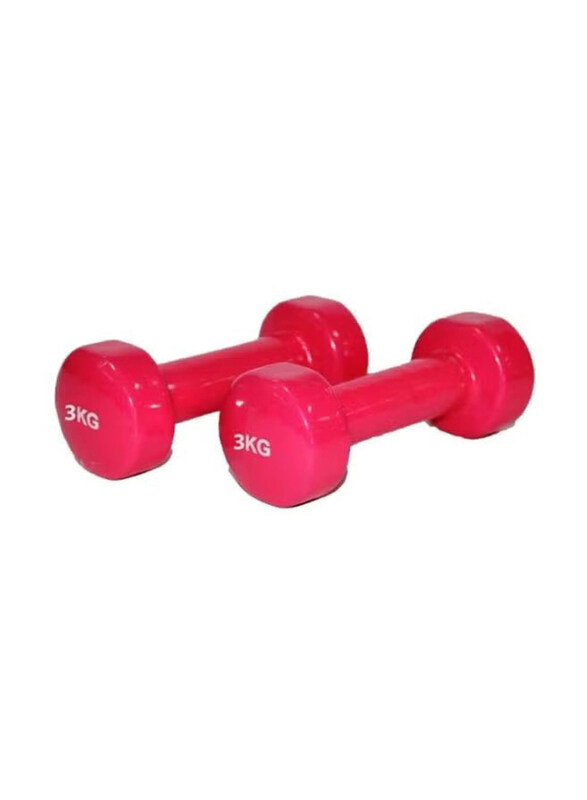 

Emfil Vinyl Dumbbell Set, 2 x 3KG, Red