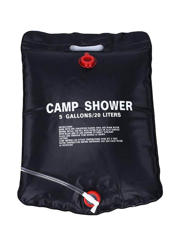 Camping Shower Bag, 71835005, 20 Ltr, Black