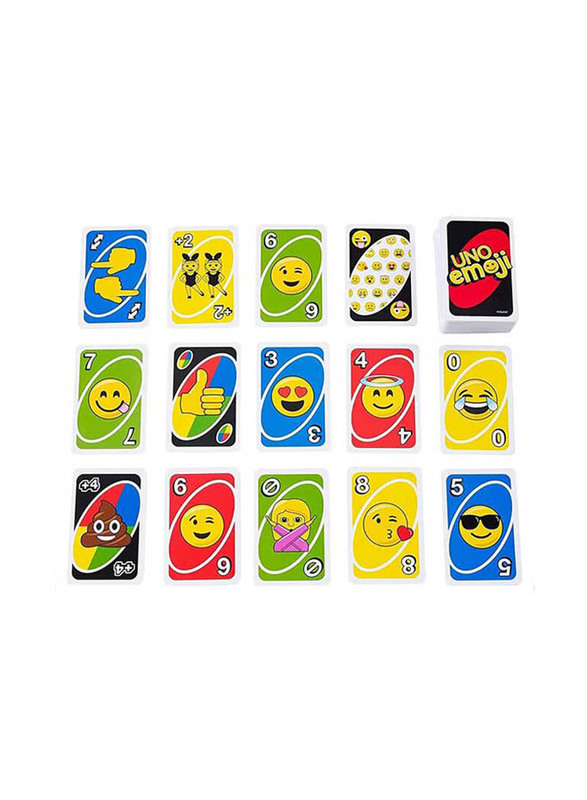 Uno Emoji Card Game, Multicolour