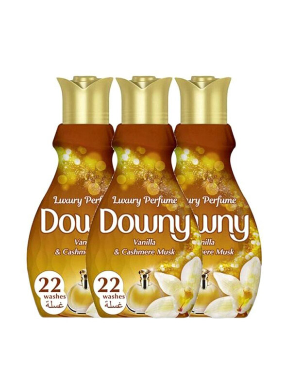 

Downy Luxury Perfume Vanilla & Cashmere Musk Fabric Softener, 3 x 880ml