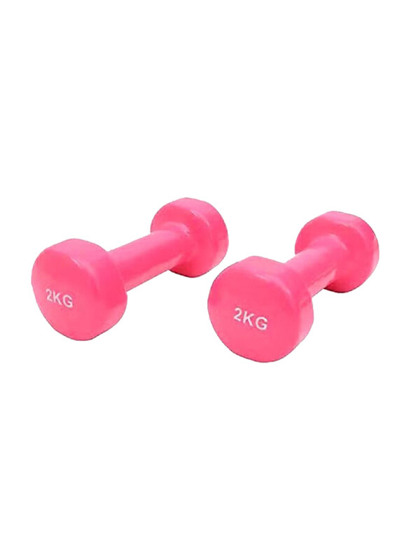 

Generic Rubber Dumbbell Set, 2 x 2 KG, Pink