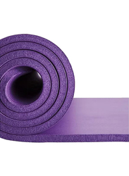 Extra Thick High Density Exercise Yoga Mat for Pilates with Carrying Strap & Bag, 61cm, Purple