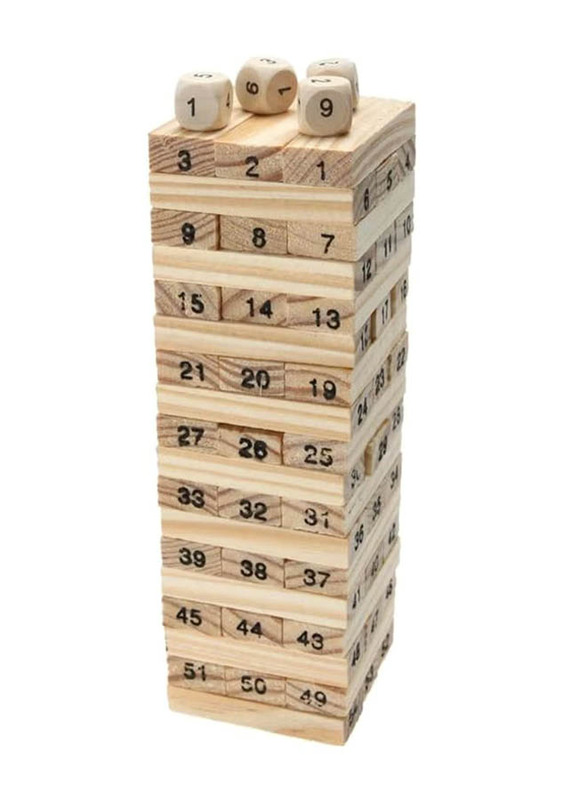 Pine Wooden Tower Wood Building Block Toy, Ages 6+