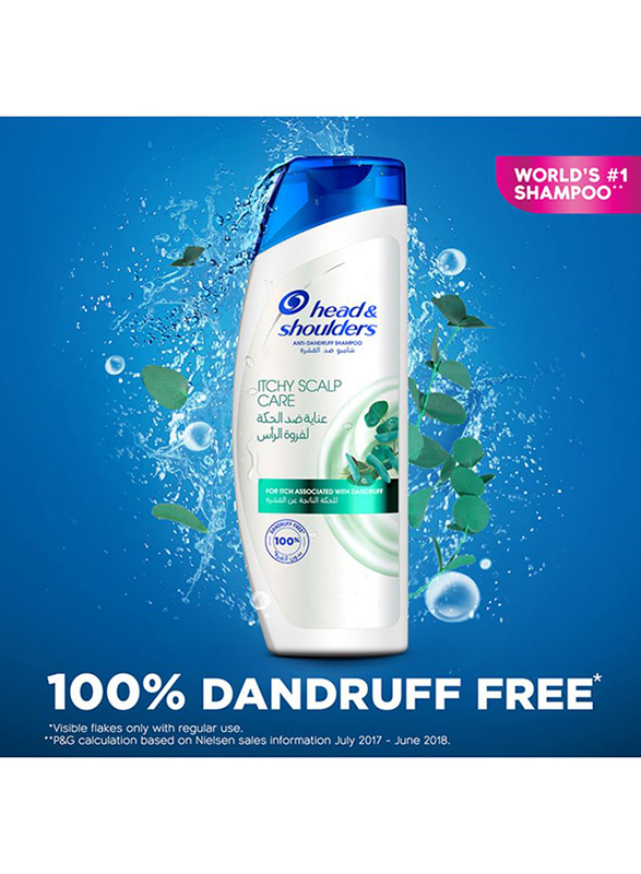Head & Shoulders Itchy Scalp Care Moisturizing Anti-Dandruff Shampoo with Eucalyptus for All Hair Types, 400ml