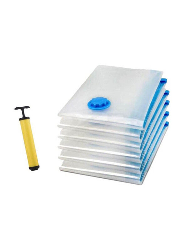 

Generic Vacuum Seal Storage Pack Bags with Hand Pump Set, 6 Pieces, Multicolour