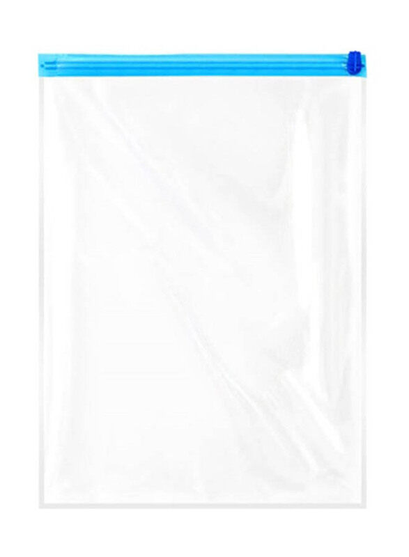 

Generic Vacuum Compression Travel Storage Bag, AK0695, Clear/Blue