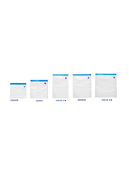 5-Piece Vacuum Storage Bag Set, 30x34cm, H27688-5, Clear/Blue