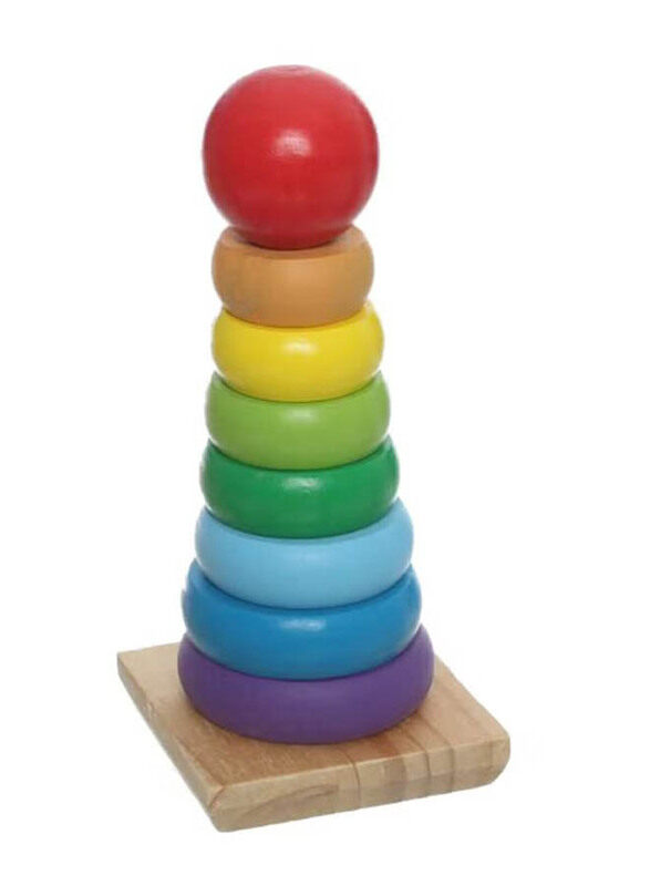 

Generic Rainbow Ring Stacking Tower Block, Ages 3+, Multicolour