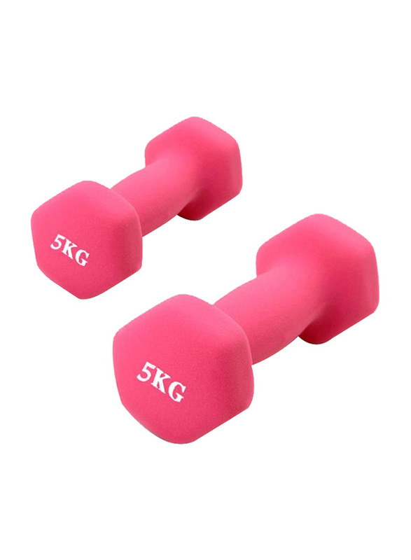 

Generic Strength Training Dumbbells Set, 2 x 5 KG, Pink